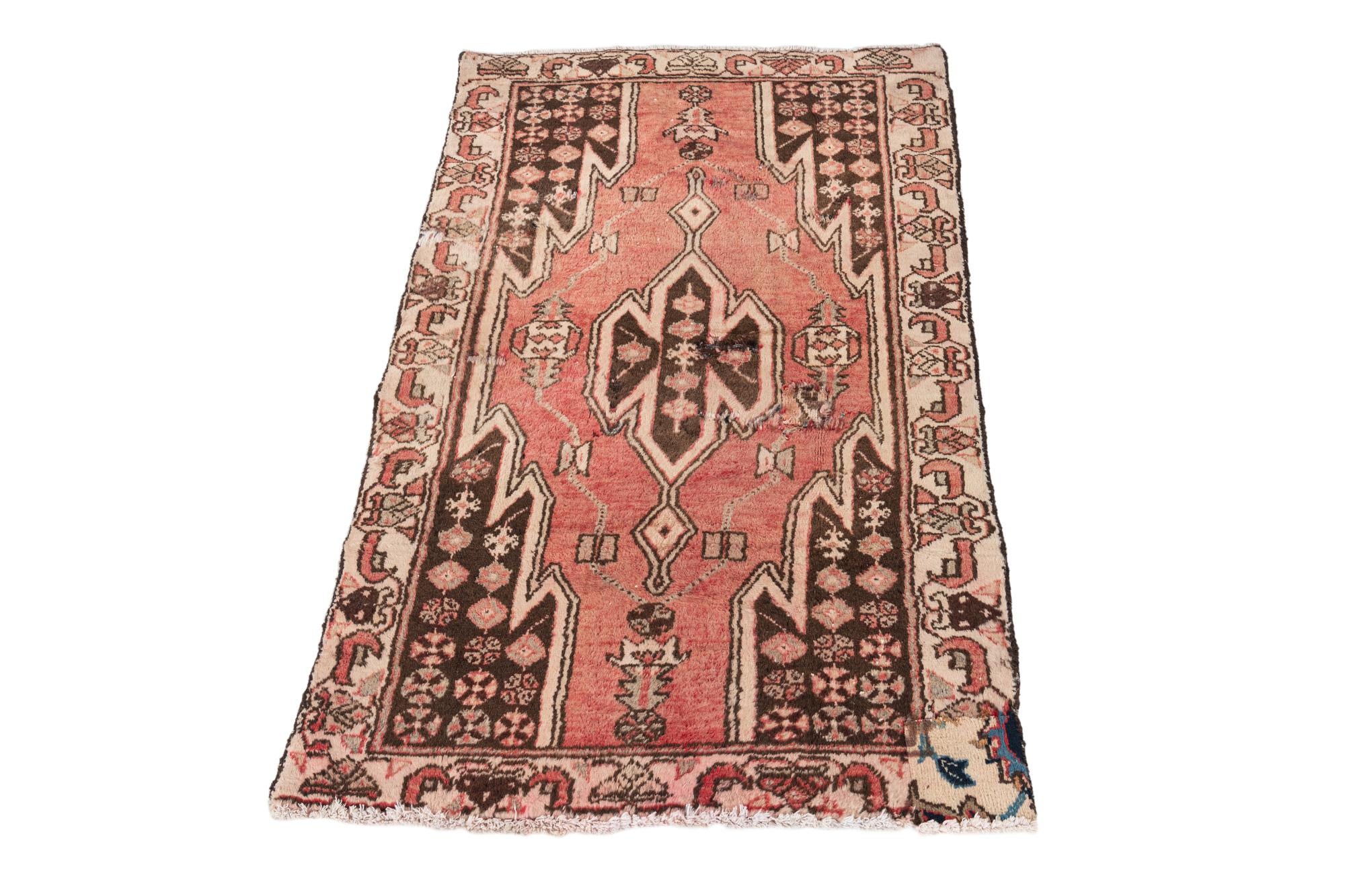 2' 7 x 4' 2 Hand Knotted Ultra Vintage Persian Wool Rug