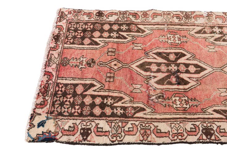 Detail image of 2' 7 x 4' 2 Hand Knotted Ultra Vintage Persian Wool Rug