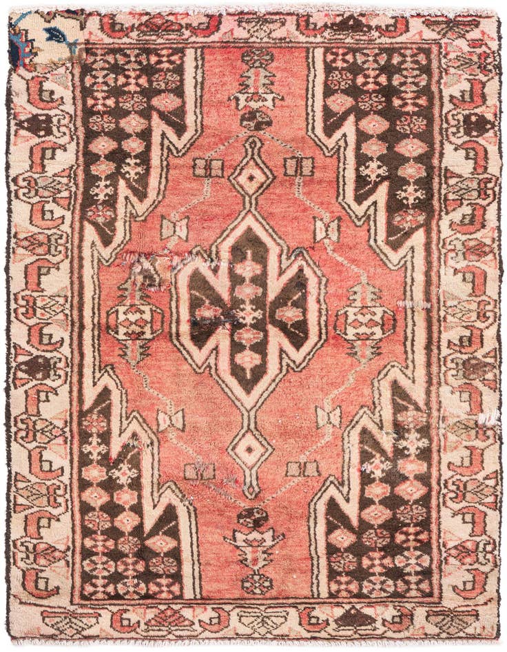 Detail image of 2' 7 x 4' 2 Hand Knotted Ultra Vintage Persian Wool Rug