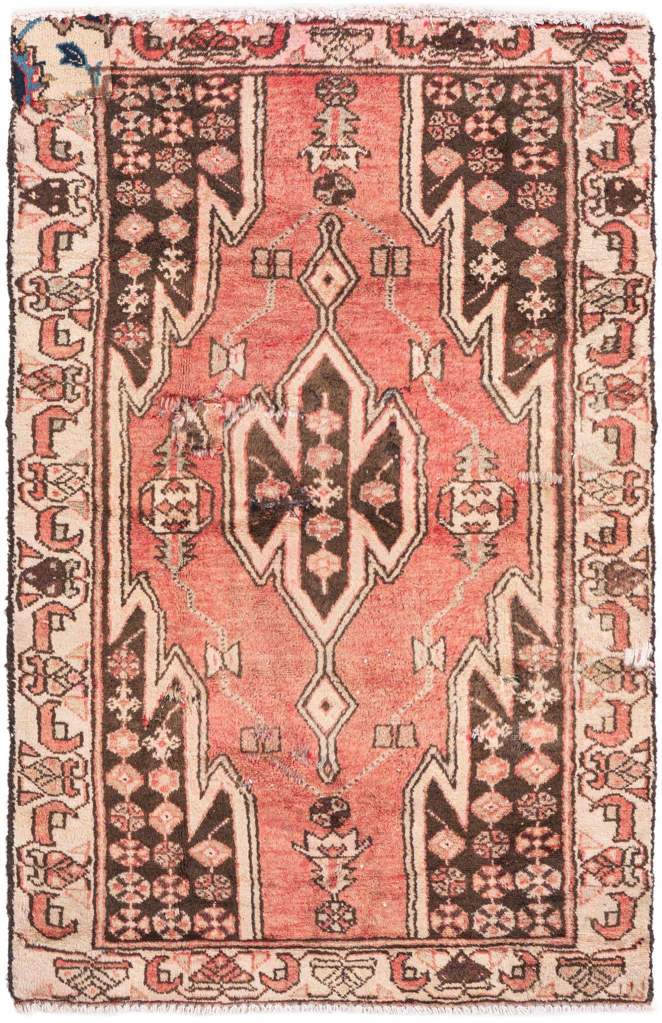 2' 7 x 4' 2 Hand Knotted Ultra Vintage Persian Wool Rug