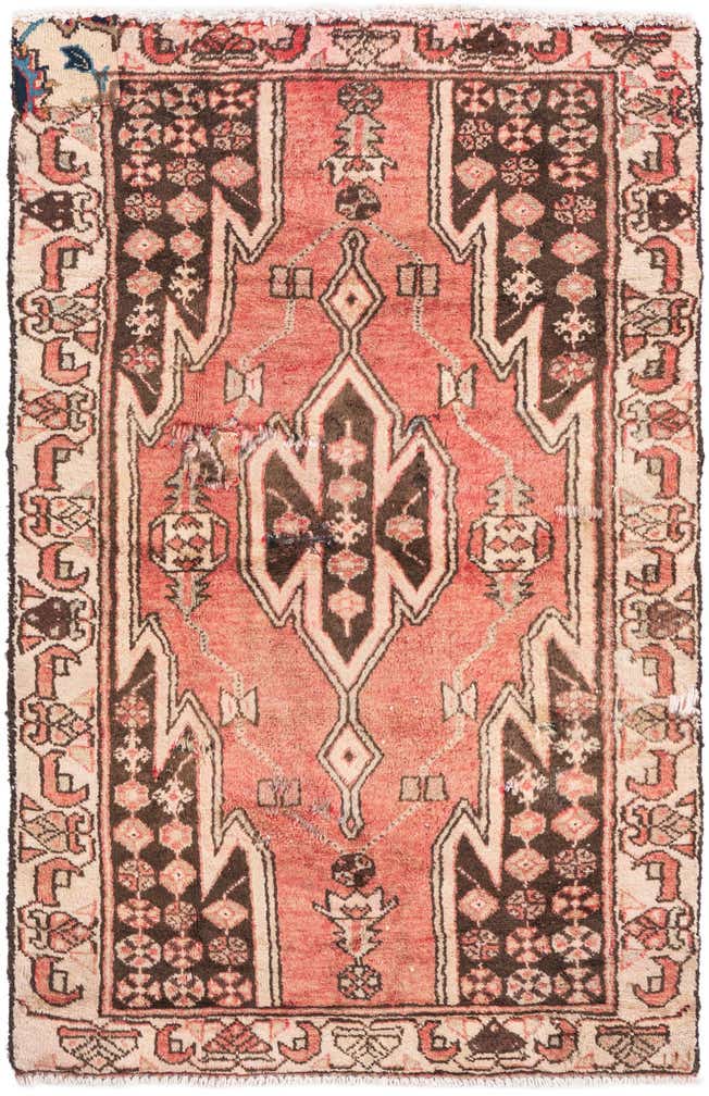 2' 7 x 4' 2 Hand Knotted Ultra Vintage Persian Wool Rug