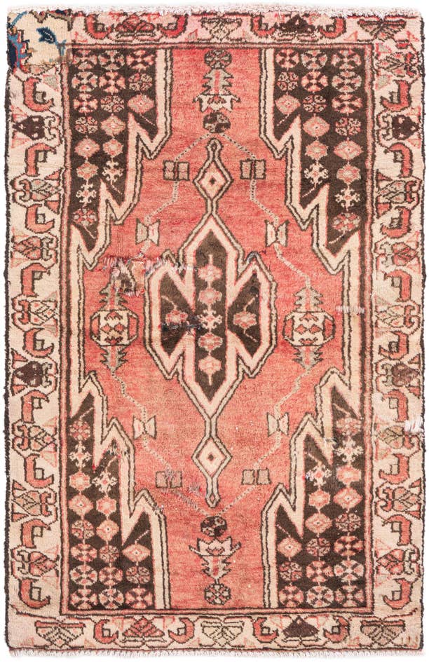Detail image of 2' 7 x 4' 2 Hand Knotted Ultra Vintage Persian Wool Rug