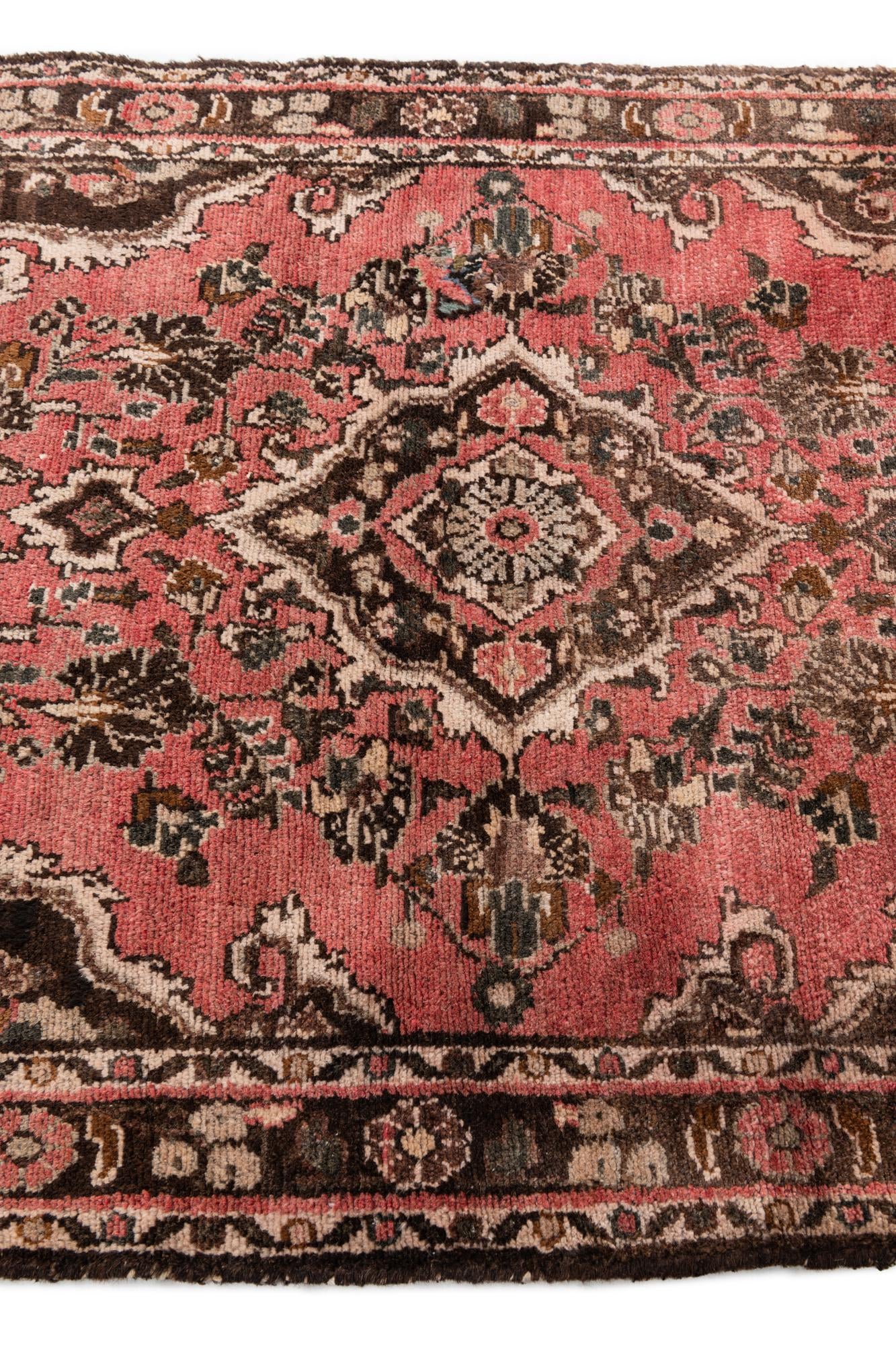 3' 5 x 4' 9 Hand Knotted Ultra Vintage Persian Wool Rug