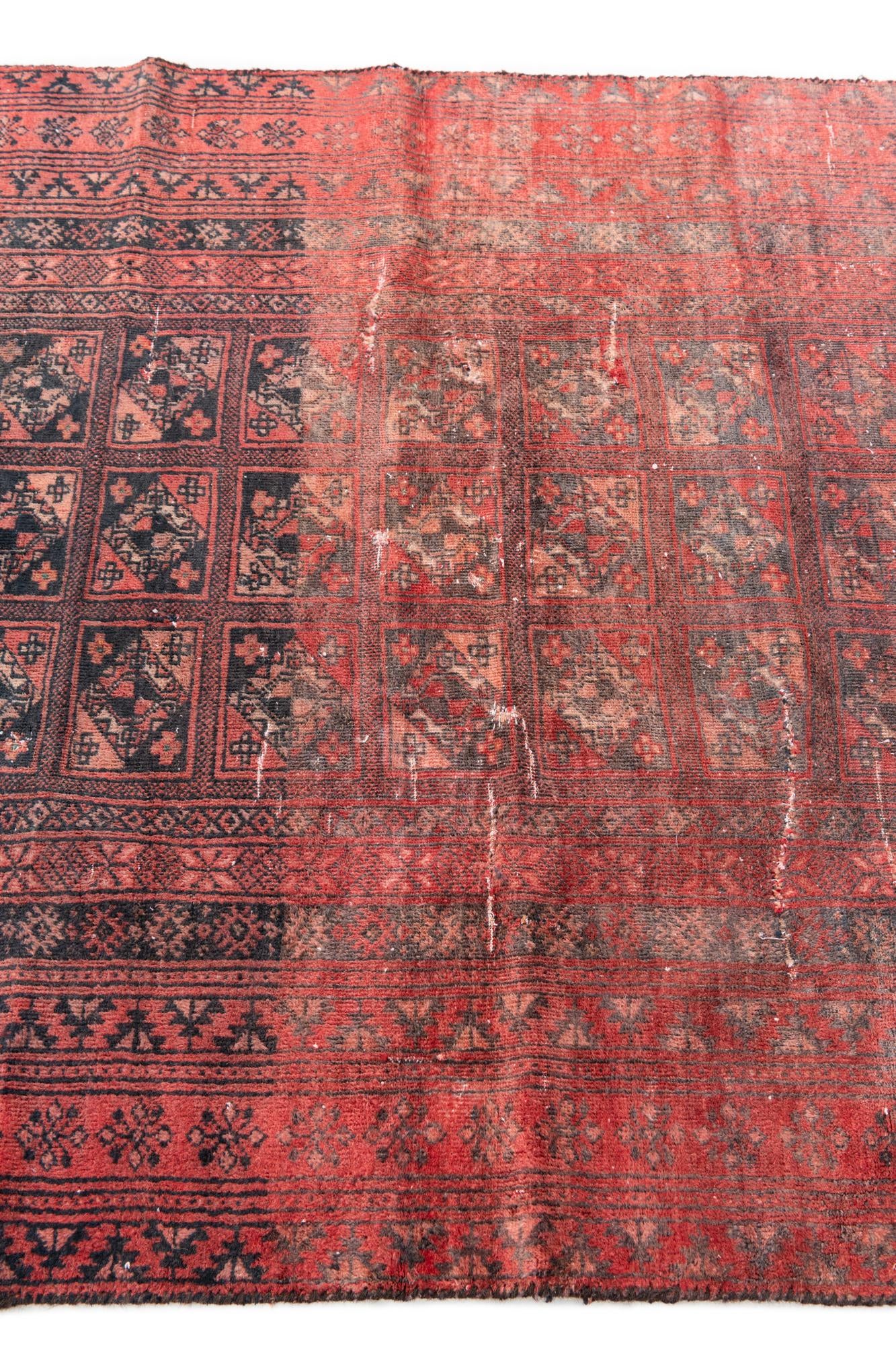 3' 9 x 5' 7 Hand Knotted Ultra Vintage Persian Wool Rug