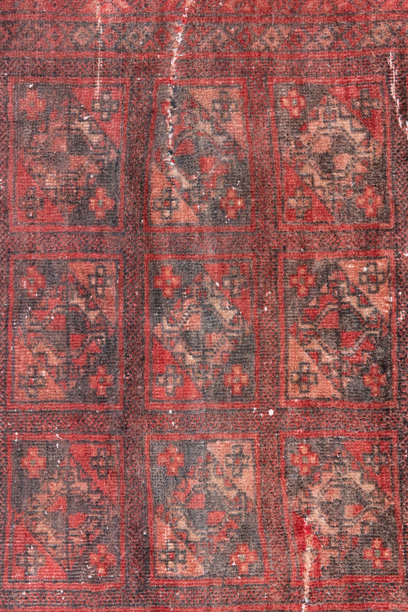 3' 9 x 5' 7 Hand Knotted Ultra Vintage Persian Wool Rug