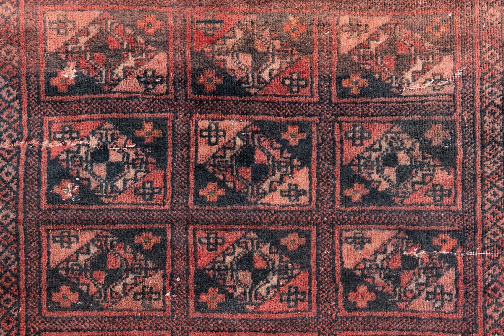 3' 9 x 5' 7 Hand Knotted Ultra Vintage Persian Wool Rug