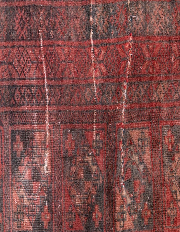 Detail image of 3' 9 x 5' 7  Hand Knotted Ultra Vintage Persian Wool Rug