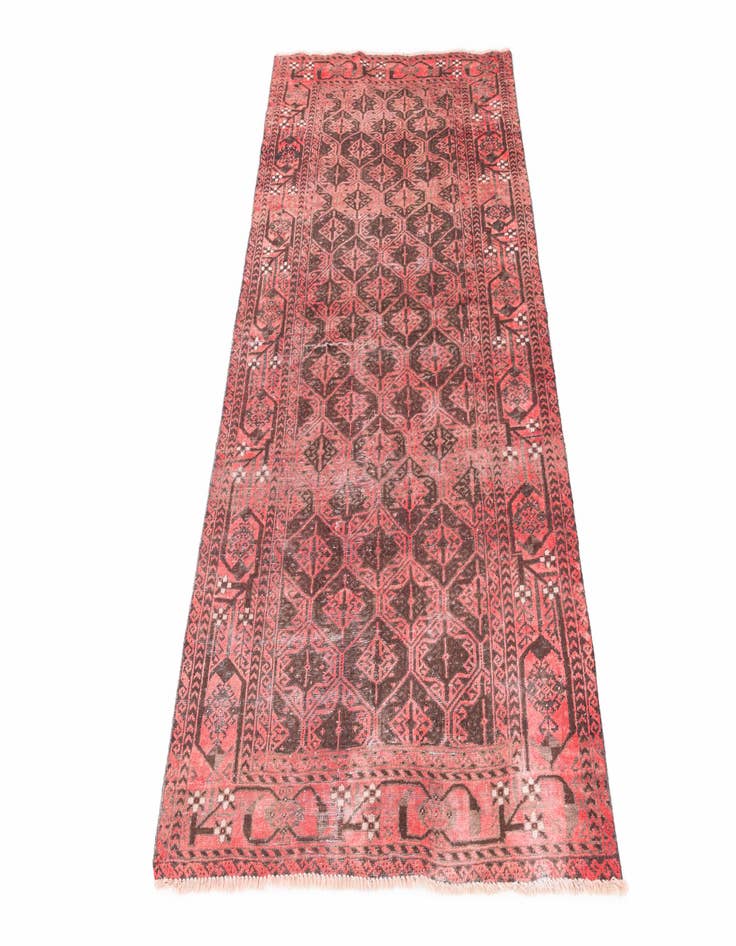 Detail image of 3' 7 x 7'  Hand Knotted Ultra Vintage Persian Wool Rug