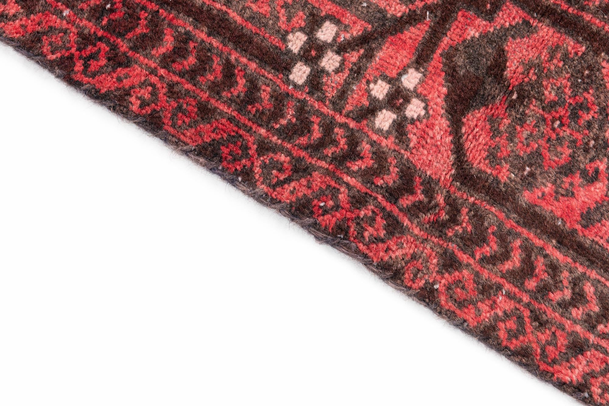 3' 7 x 7' Hand Knotted Ultra Vintage Persian Wool Rug