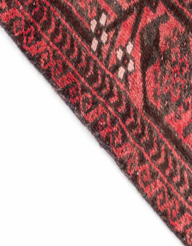 Detail image of 3' 7 x 7'  Hand Knotted Ultra Vintage Persian Wool Rug