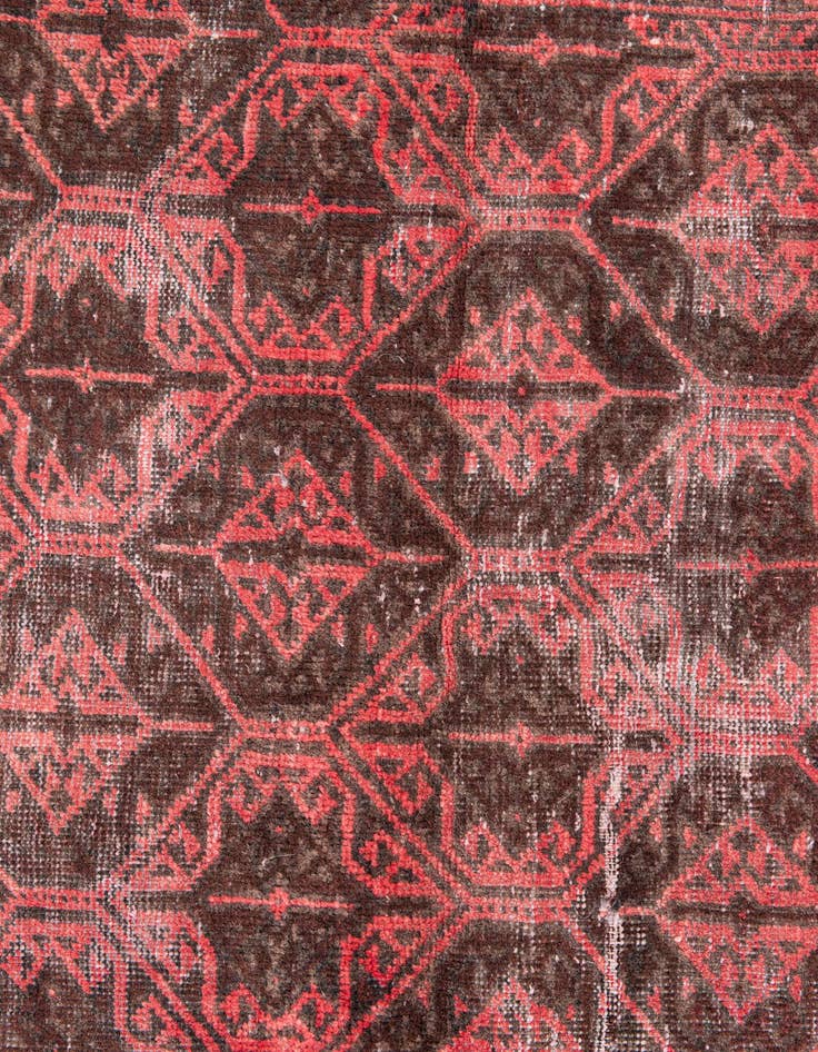 Detail image of 3' 7 x 7'  Hand Knotted Ultra Vintage Persian Wool Rug