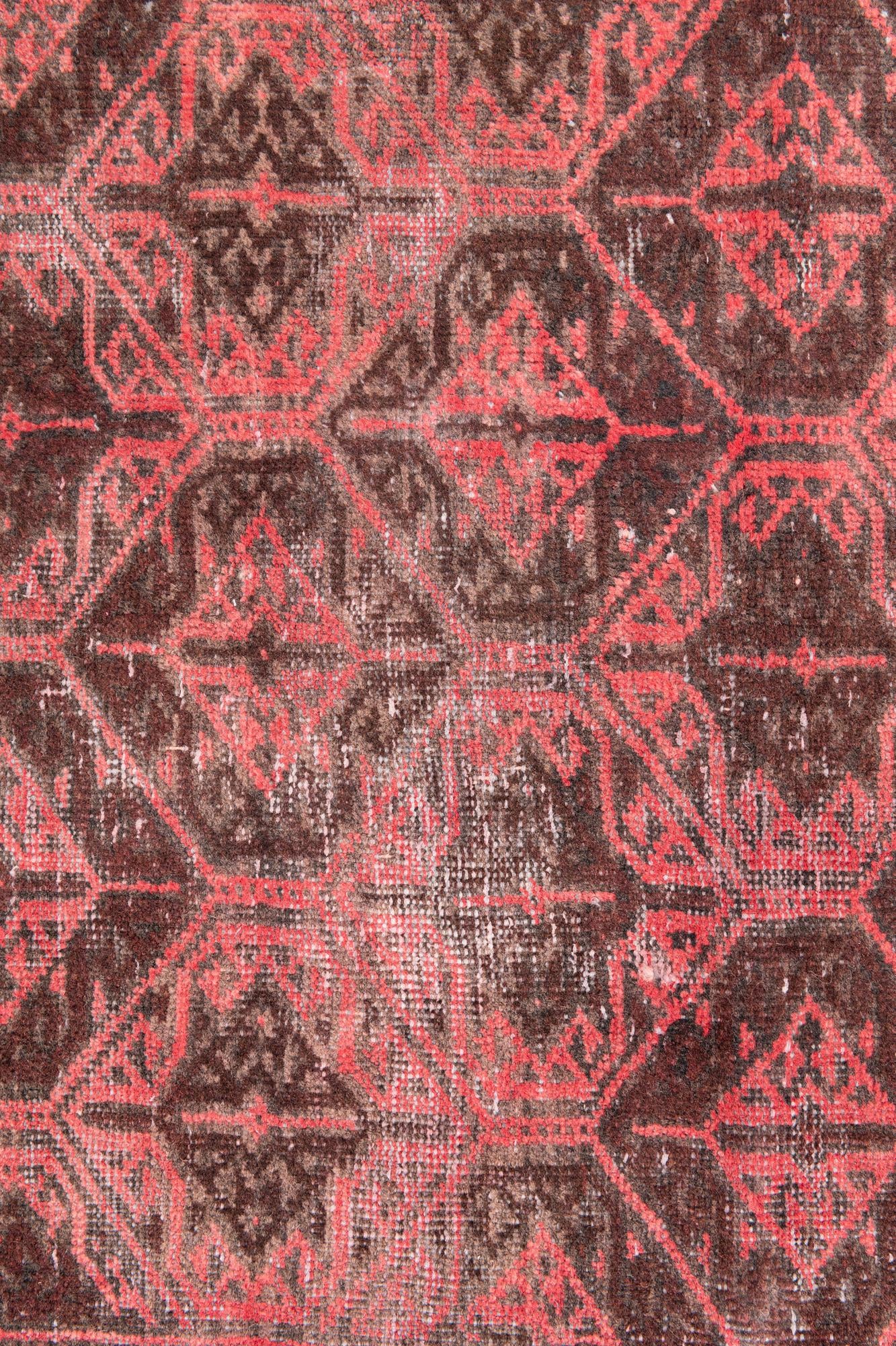 3' 7 x 7' Hand Knotted Ultra Vintage Persian Wool Rug