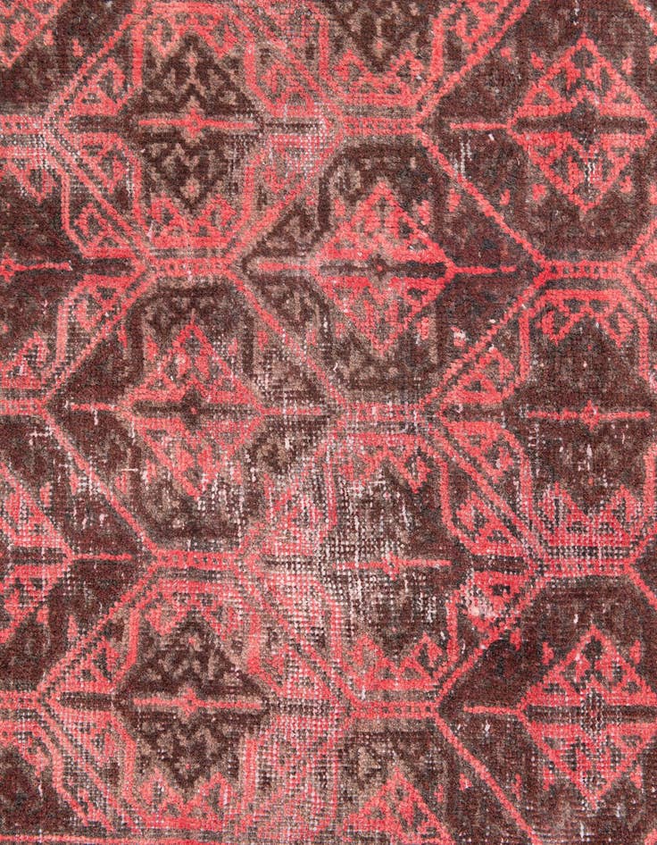 Detail image of 3' 7 x 7'  Hand Knotted Ultra Vintage Persian Wool Rug