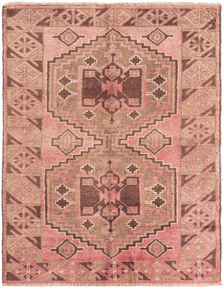 Detail image of 2' 9 x 4' 9 Hand Knotted Ultra Vintage Persian Wool Rug