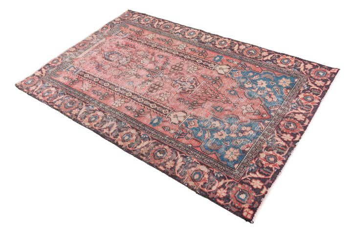 3' 9 x 5' 10 Hand Knotted Ultra Vintage Persian Wool Rug
