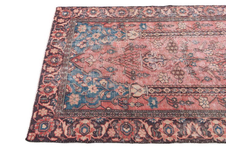 Detail image of 3' 9 x 5' 10 Hand Knotted Ultra Vintage Persian Wool Rug
