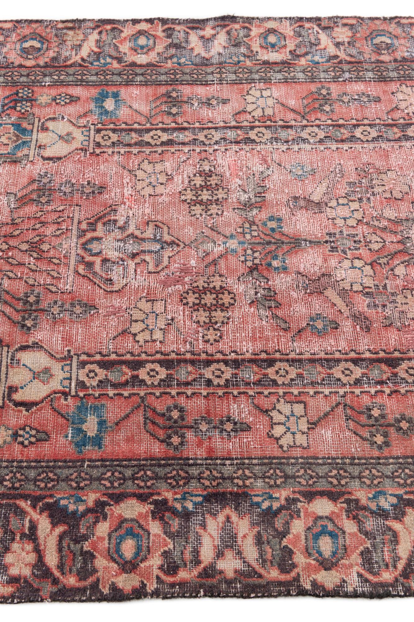 3' 9 x 5' 10 Hand Knotted Ultra Vintage Persian Wool Rug