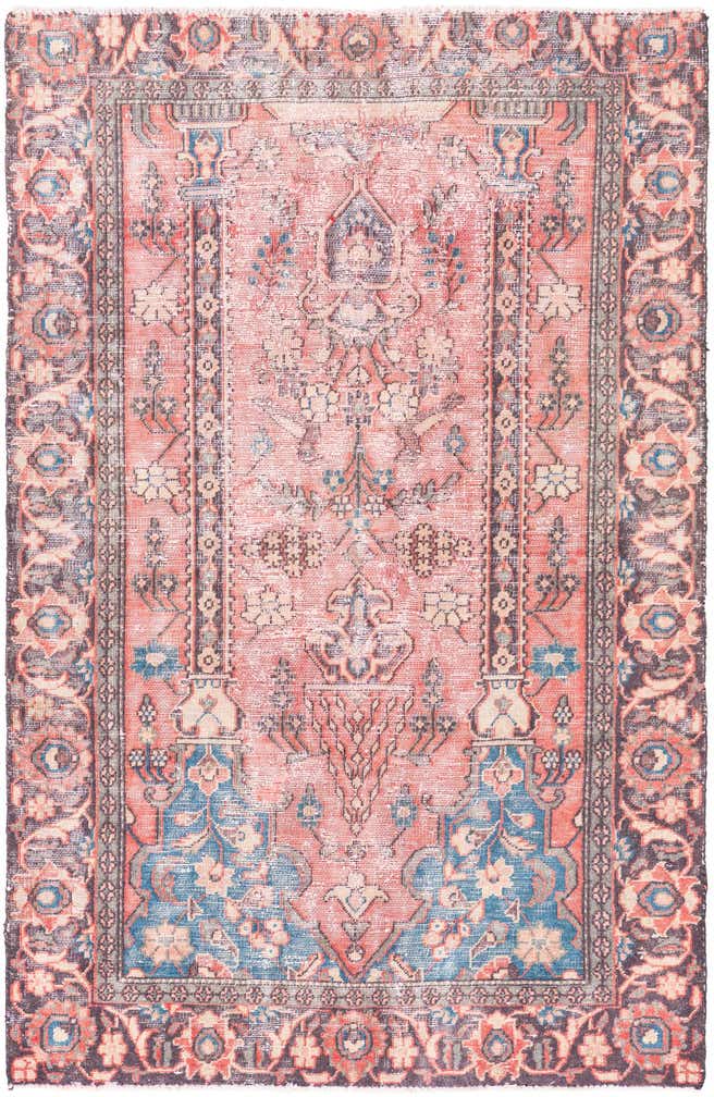 3' 9 x 5' 10 Hand Knotted Ultra Vintage Persian Wool Rug