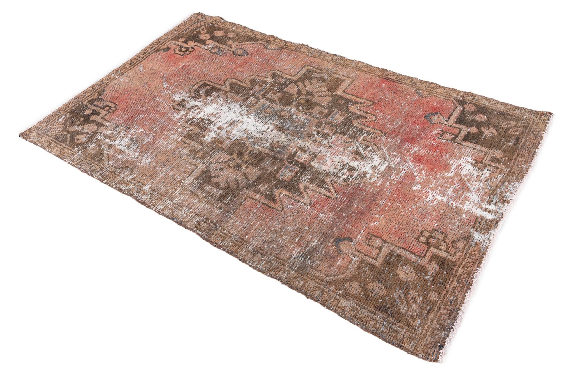 3' 3 x 5' 3 Hand Knotted Ultra Vintage Persian Wool Rug