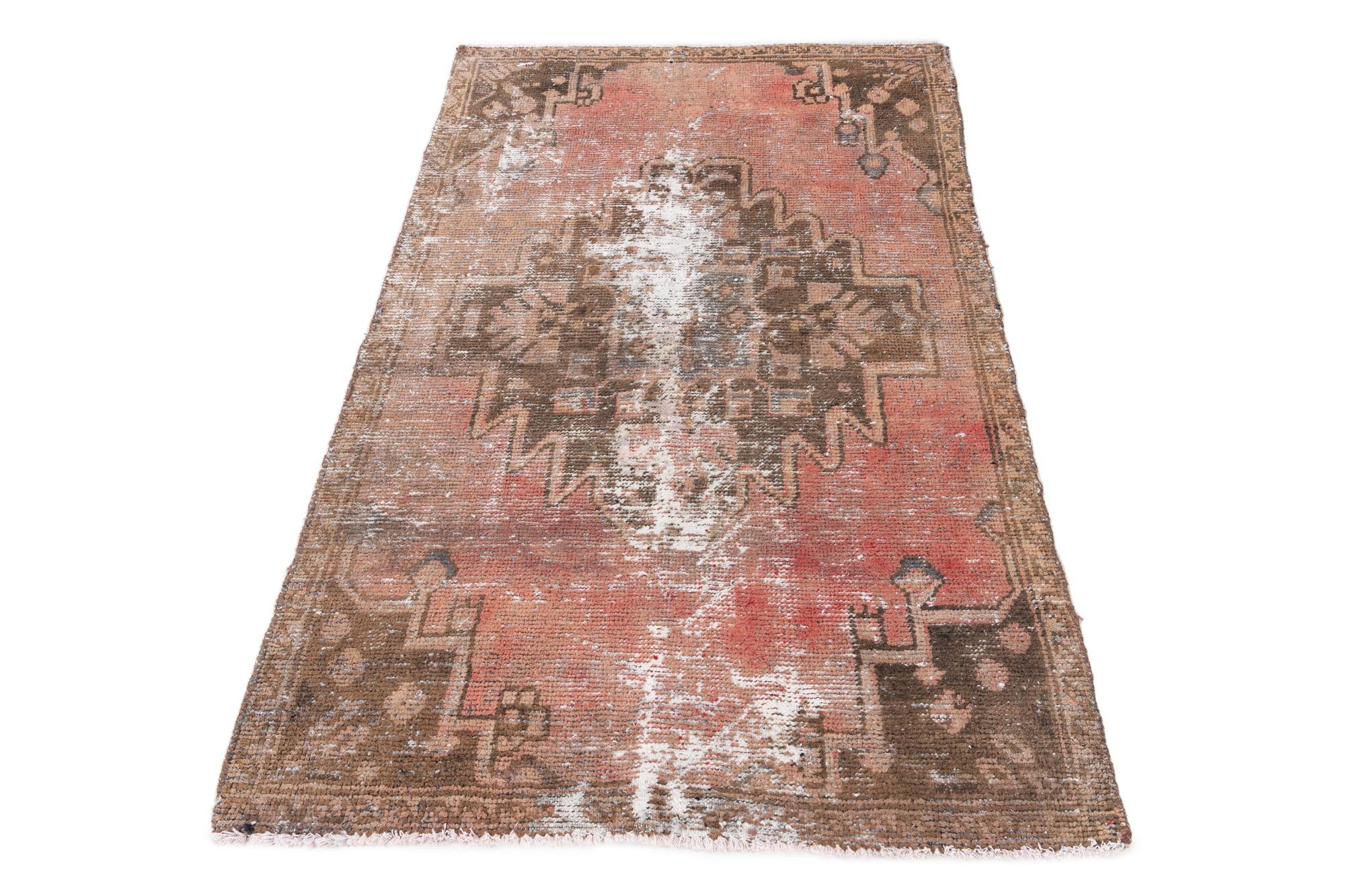 3' 3 x 5' 3 Hand Knotted Ultra Vintage Persian Wool Rug