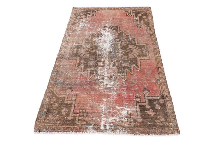 Detail image of 3' 3 x 5' 3 Hand Knotted Ultra Vintage Persian Wool Rug