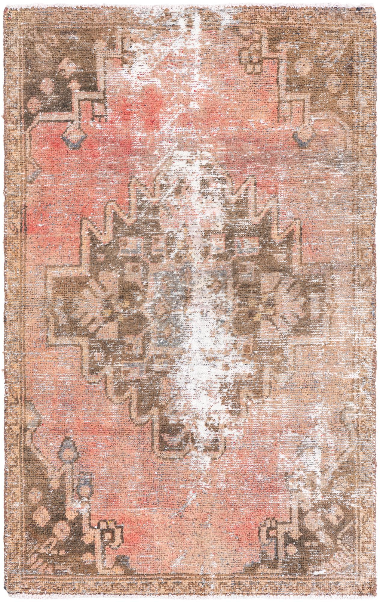 3' 3 x 5' 3 Hand Knotted Ultra Vintage Persian Wool Rug