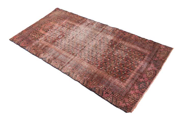 2' 9 x 5' 7 Hand Knotted Ultra Vintage Persian Wool Rug