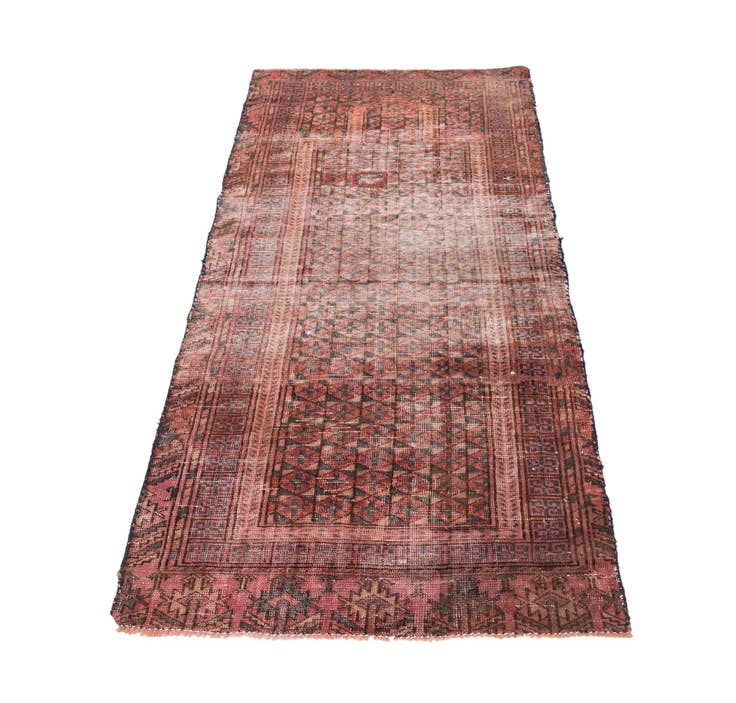 Detail image of 2' 9 x 5' 7 Hand Knotted Ultra Vintage Persian Wool Rug
