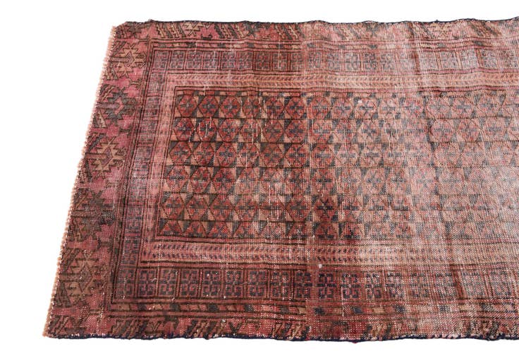 Detail image of 2' 9 x 5' 7 Hand Knotted Ultra Vintage Persian Wool Rug