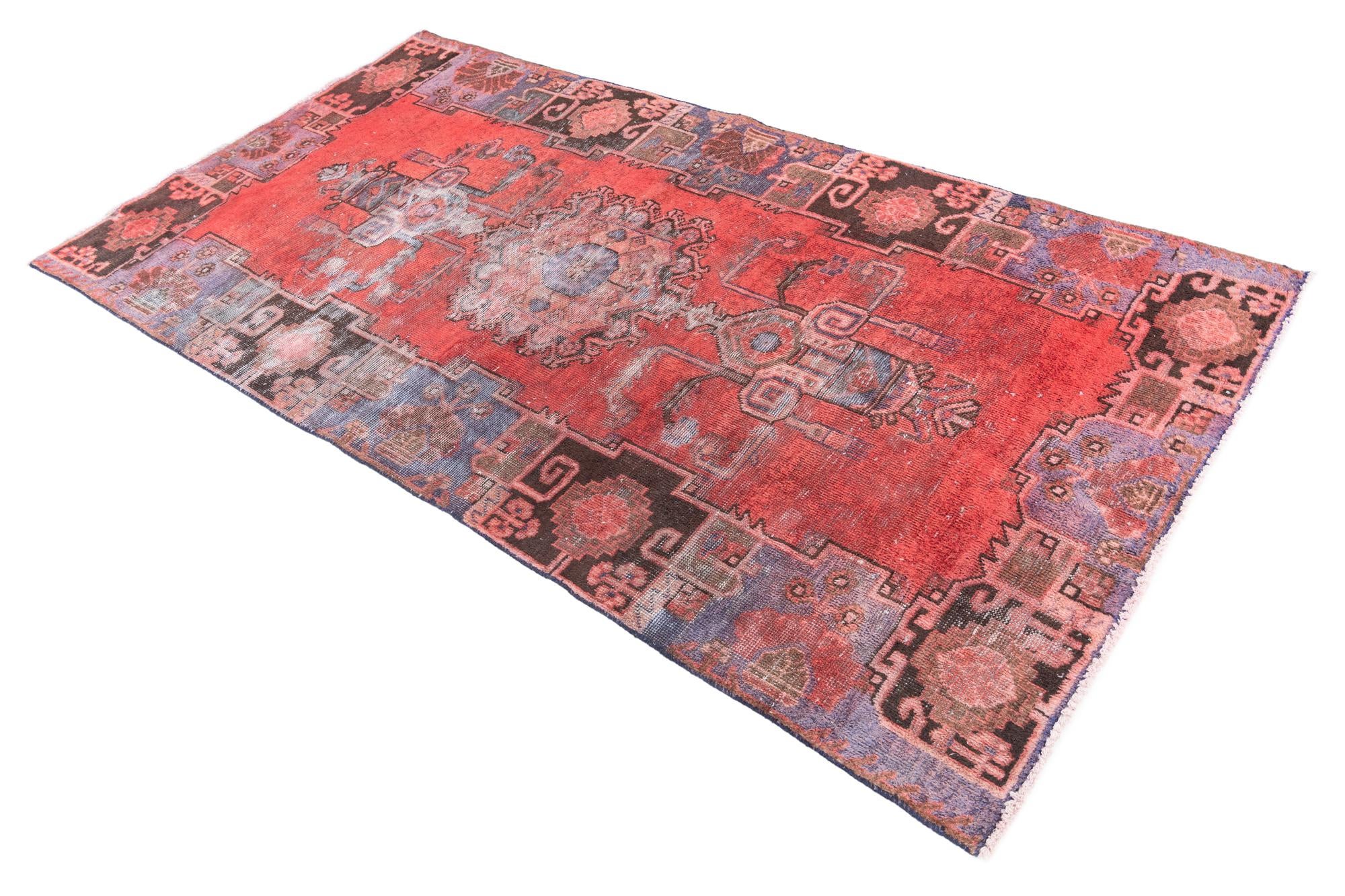 4' x 7' 6 Hand Knotted Ultra Vintage Persian Wool Rug
