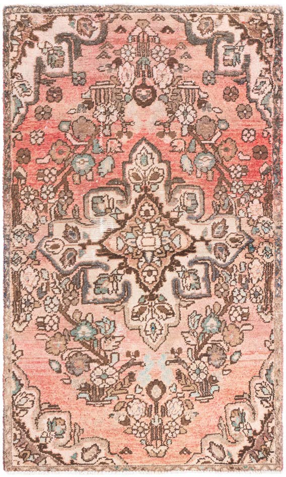 Detail image of 3' 1 x 5' 5 Hand Knotted Ultra Vintage Persian Wool Rug