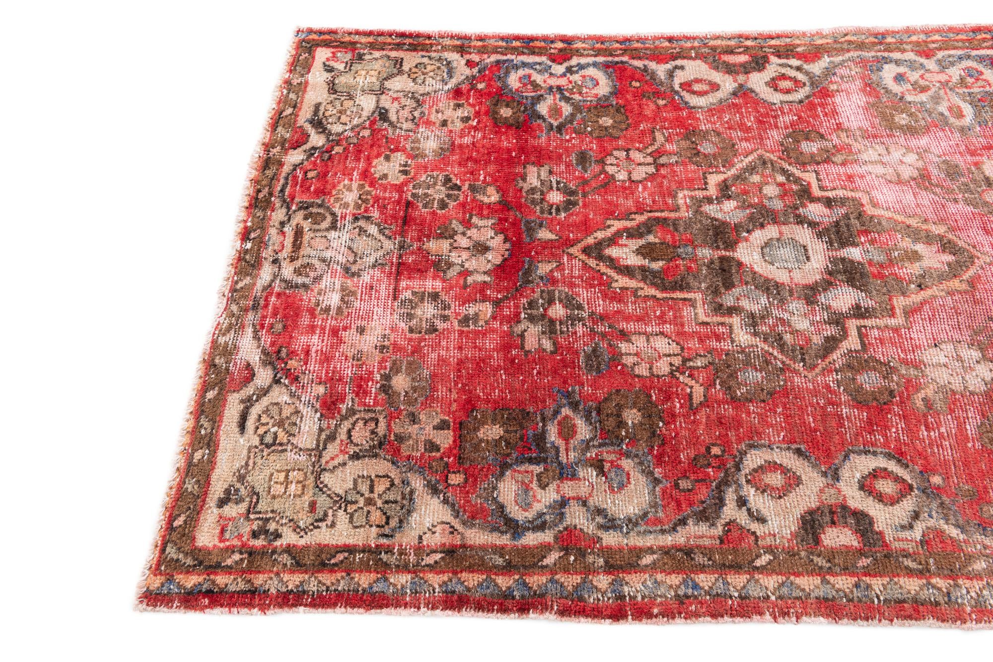 4' x 6' 3 Hand Knotted Ultra Vintage Persian Wool Rug
