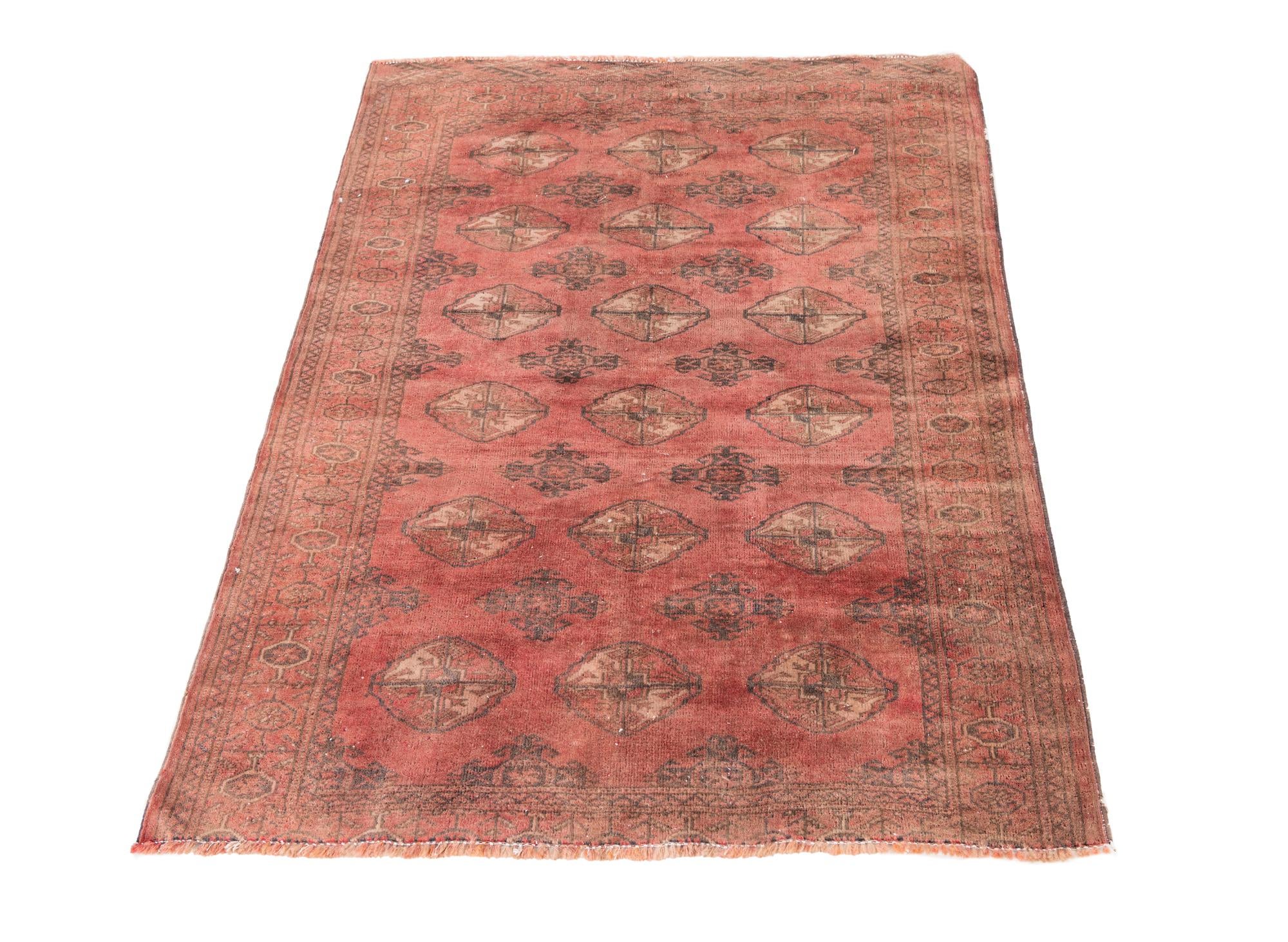 3' 3 x 4' 3 Hand Knotted Ultra Vintage Persian Wool Rug
