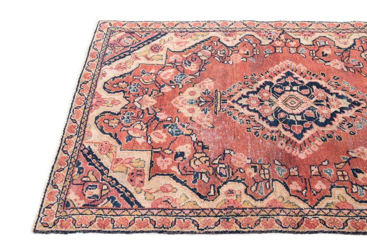 Detail image of 3' 3 x 5' 6 Hand Knotted Ultra Vintage Persian Wool Rug