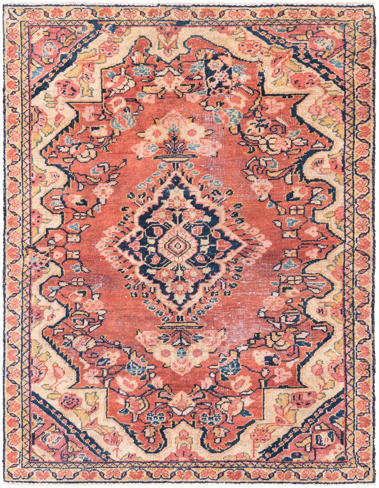 Primary image 3' 3 x 5' 6  Hand Knotted Ultra Vintage Persian Wool Rug