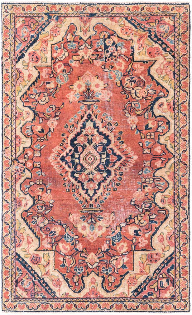 3' 3 x 5' 6 Hand Knotted Ultra Vintage Persian Wool Rug