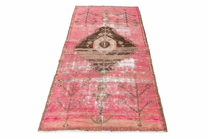 4' x 7' 8 Hand Knotted Ultra Vintage Persian Wool Rug