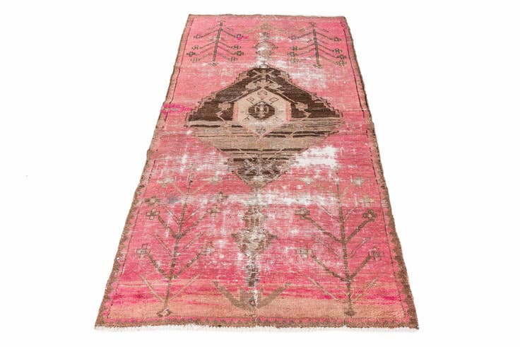 Detail image of 4' x 7' 8 Hand Knotted Ultra Vintage Persian Wool Rug