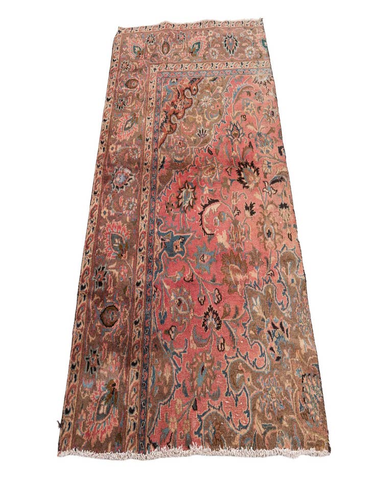 Detail image of 3' 9 x 5' 10  Hand Knotted Ultra Vintage Persian Wool Rug