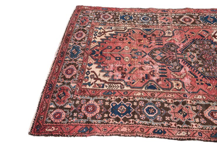 Detail image of 4' 7 x 6' Hand Knotted Ultra Vintage Persian Wool Rug