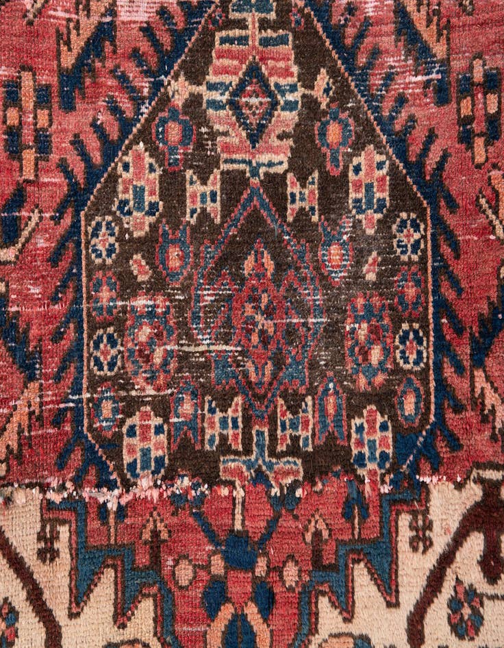 Detail image of 4' 7 x 6'  Hand Knotted Ultra Vintage Persian Wool Rug