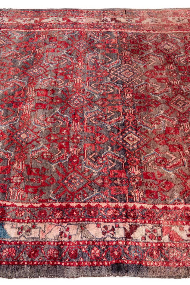 Detail image of 5' 2 x 6' 2 Hand Knotted Ultra Vintage Persian Wool Rug