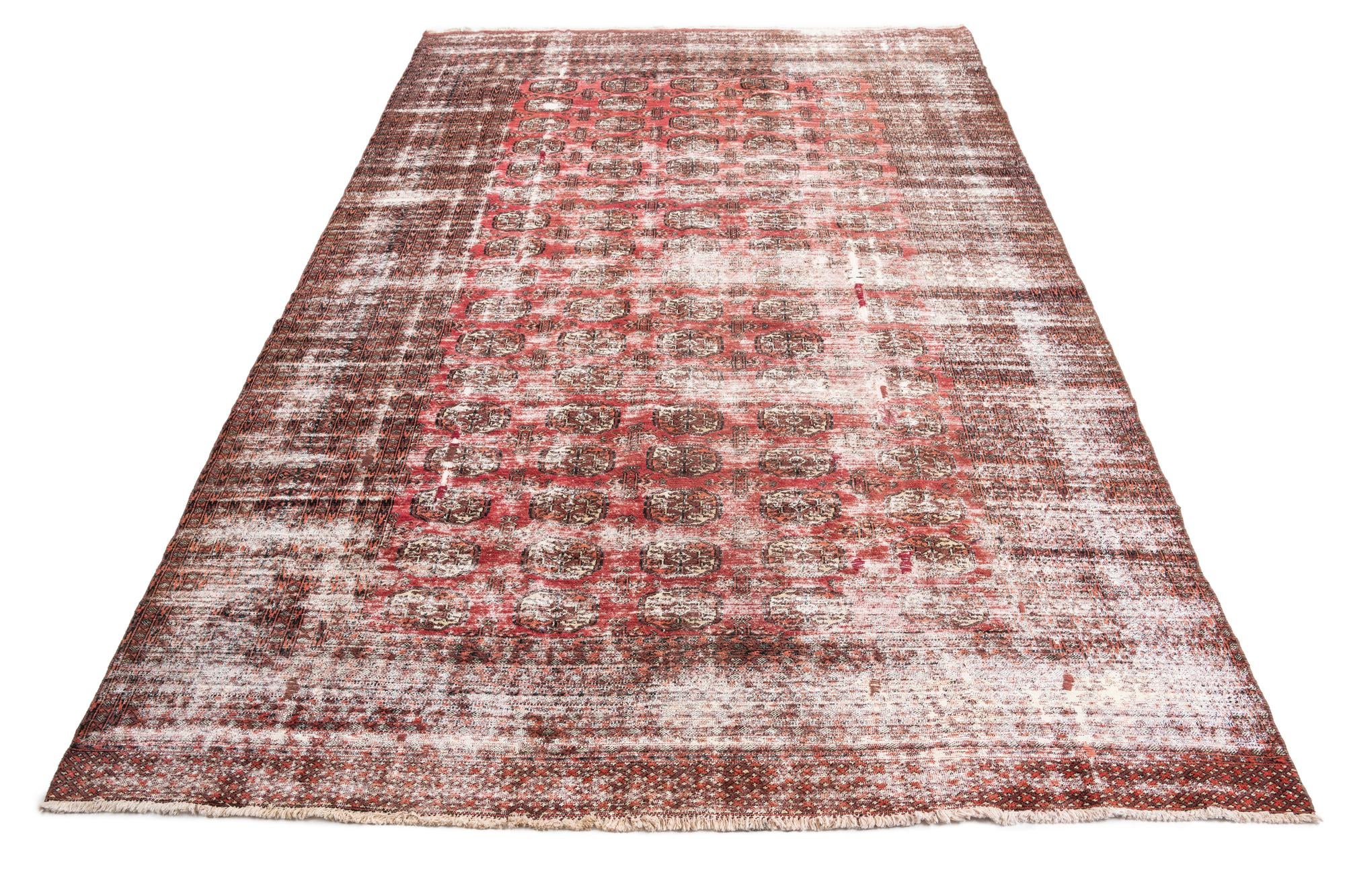 6' 9 x 10' Hand Knotted Ultra Vintage Persian Wool Rug