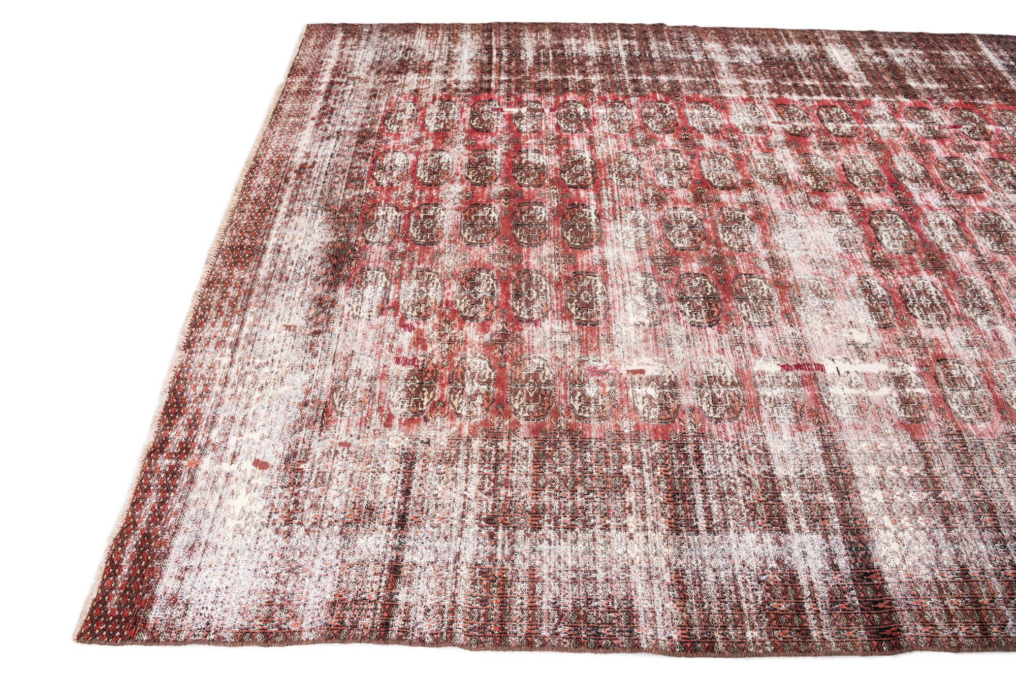 6' 9 x 10' Hand Knotted Ultra Vintage Persian Wool Rug