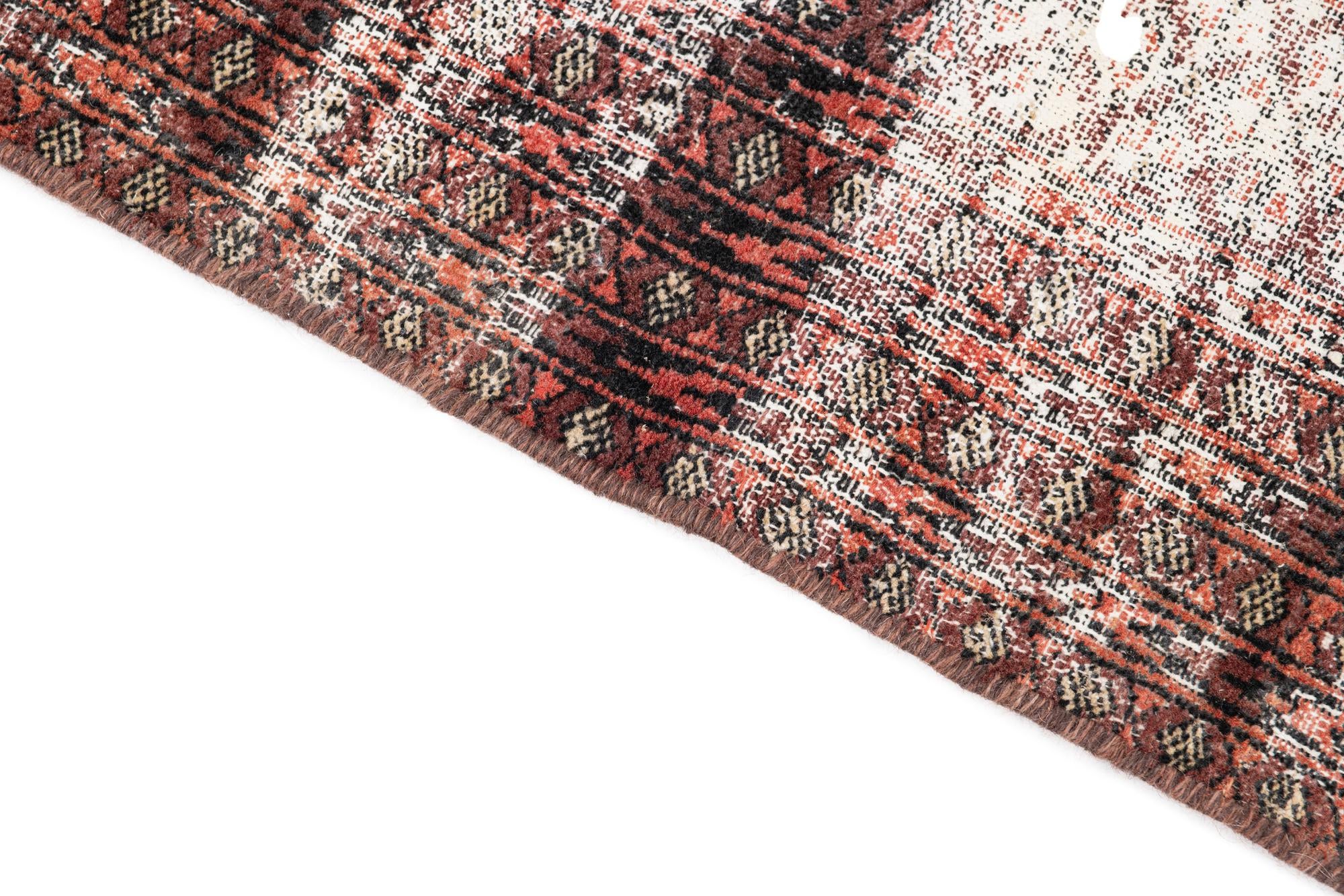 6' 9 x 10' Hand Knotted Ultra Vintage Persian Wool Rug
