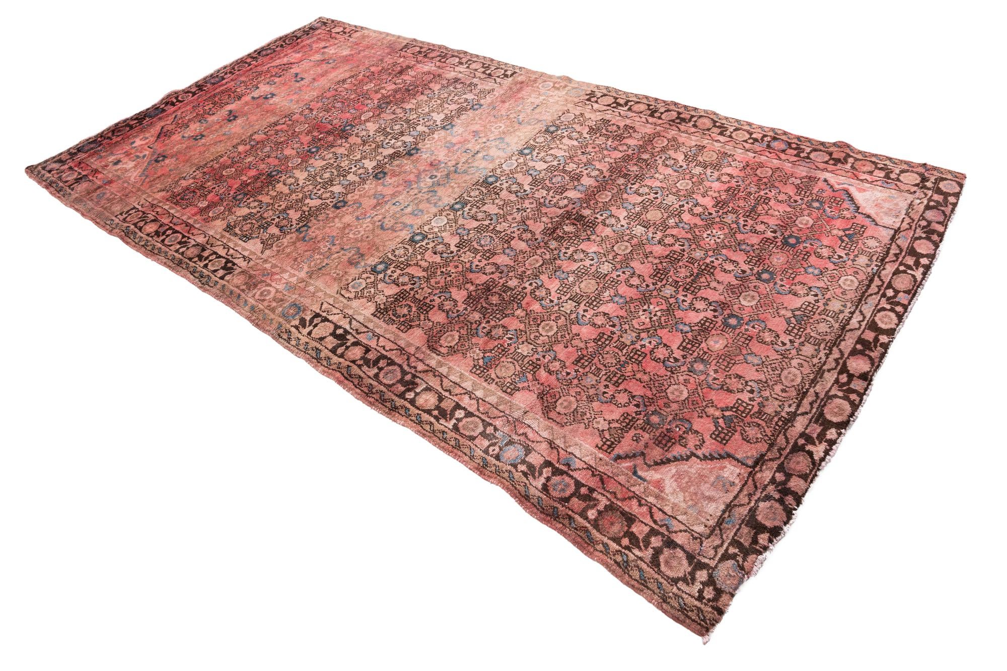 5' 2 x 9' 10 Hand Knotted Ultra Vintage Persian Wool Rug