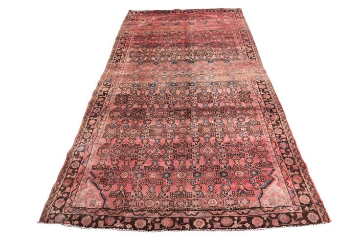 Detail image of 5' 2 x 9' 10 Hand Knotted Ultra Vintage Persian Wool Rug