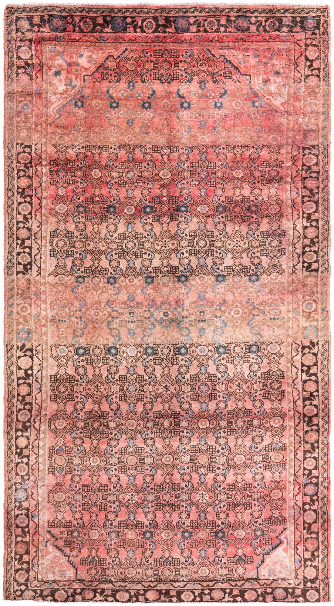 5' 2 x 9' 10 Hand Knotted Ultra Vintage Persian Wool Rug