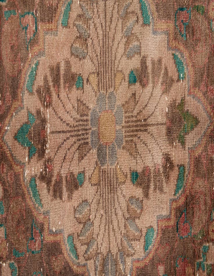 Detail image of 6' 5 x 10'  Hand Knotted Ultra Vintage Persian Wool Rug