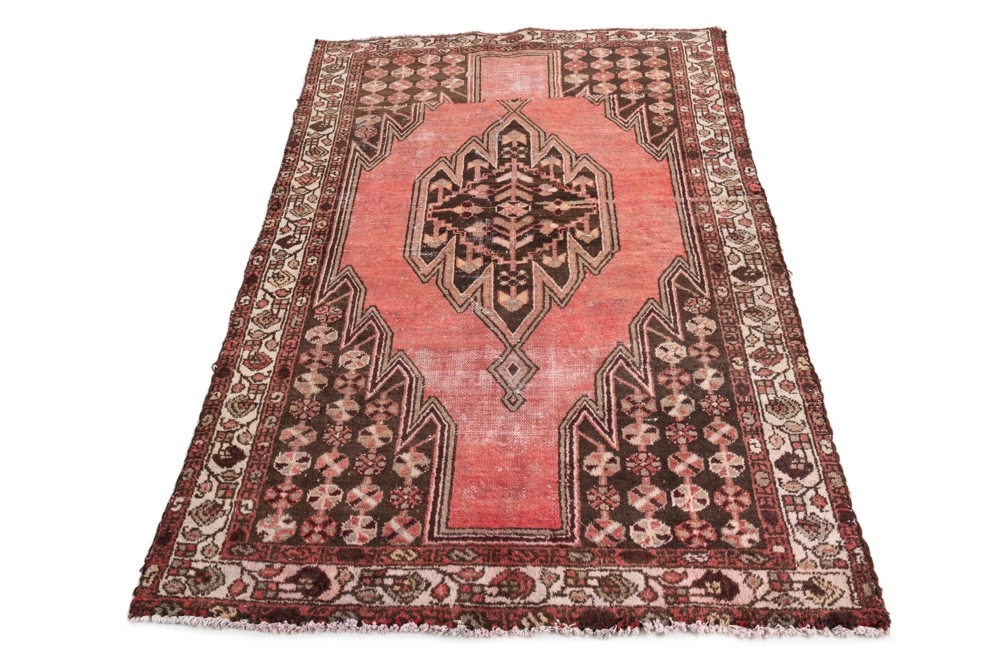 4' 2 x 6' 1 Hand Knotted Ultra Vintage Persian Wool Rug